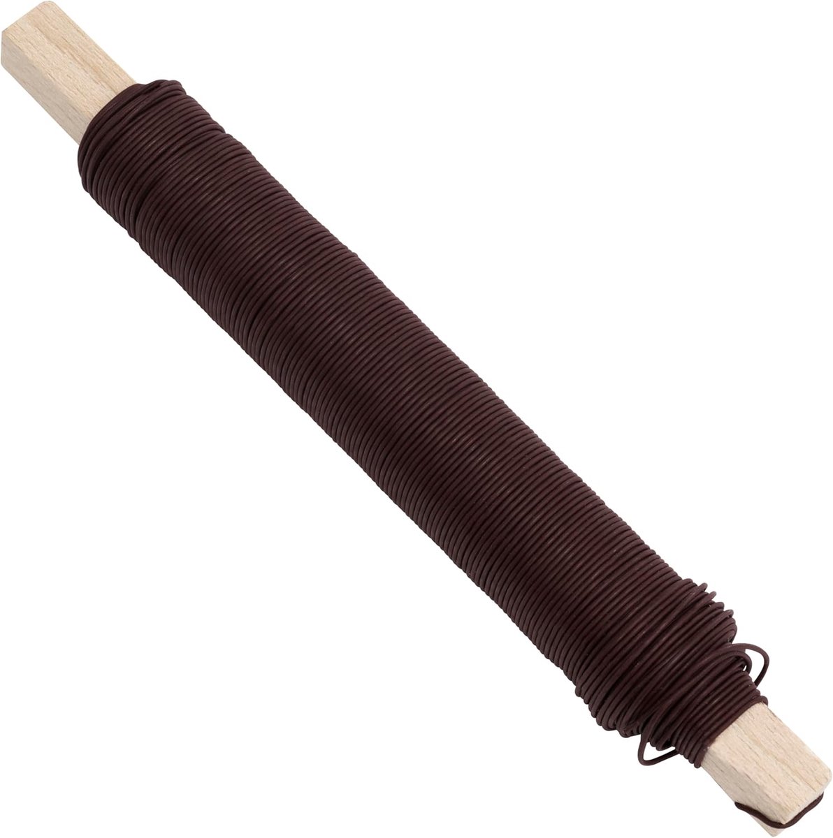 - C74454 - spoel bloemendraad 0,7 mm x 38 m - metaal - kleur bruin