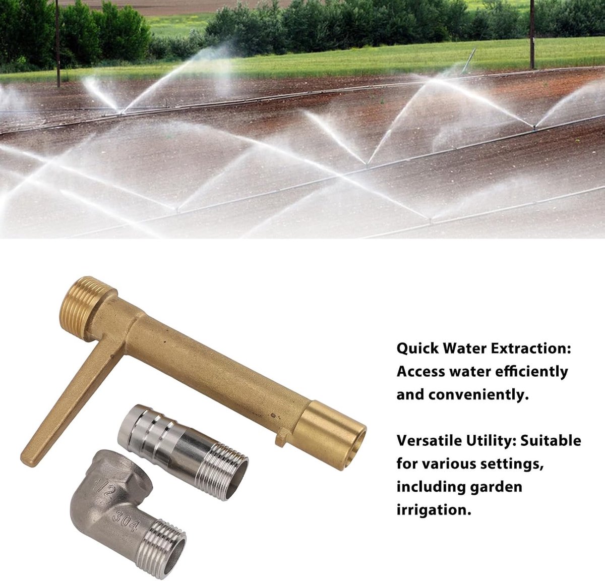 Sleutelgereedschap, G3/4 Snelkoppeling Sleutel Messing Sprinklerklep Sleutel Roestvrij Staal Eenvoudige Installatie Tuin Waterinlaatklep Sleutel Voor Irrigatie