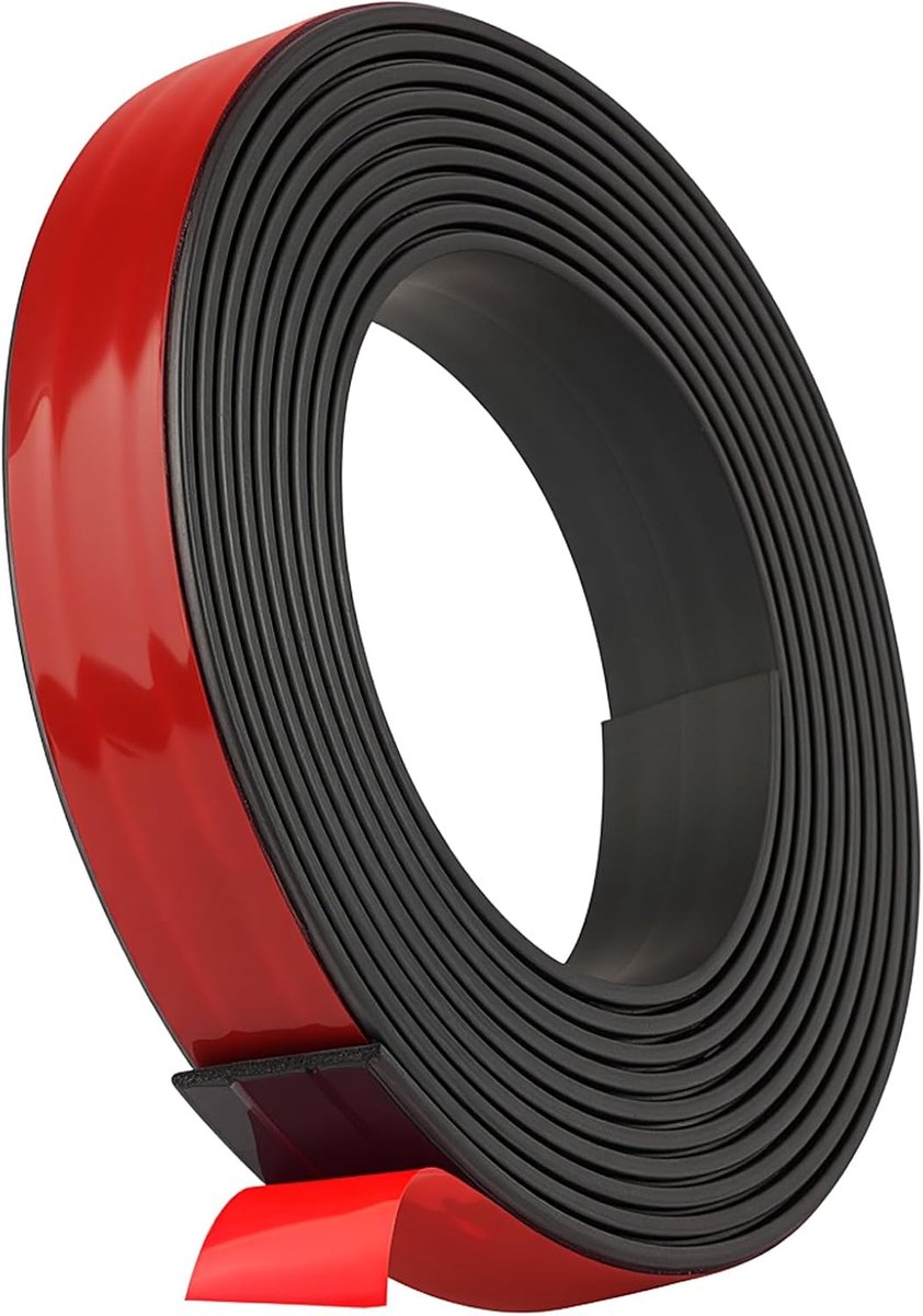 Magneetband, zelfklevend, 2 m, sterk, met lijm, 1,5 cm x 1,5 mm, zachte magneetstrips, zelfklevend, voor magneten, organiseren, presenteren