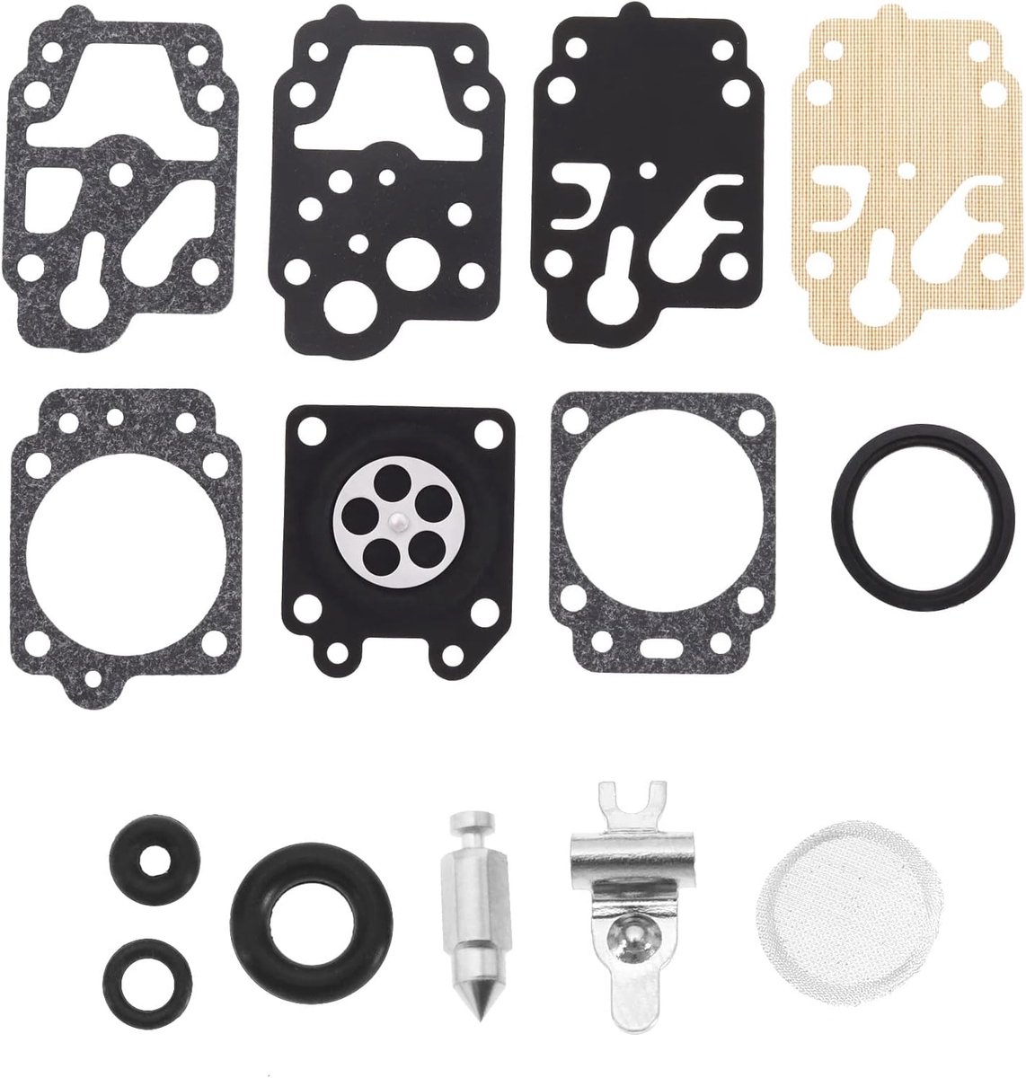 Store 1 Set Carburateur Membraan Reparatie Kit Pakking Compatibel met Echo SRM260 SRM2601 SRM261 SRM2400 330 GX25 GX35 HHB25 HHH25 Kettingzaag Vervangt K20-WYJ