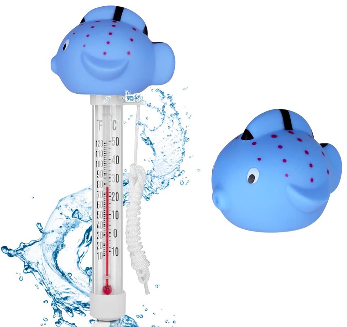 SnelShoppen - Floating Pool Thermometer, Water Temperatuur Thermometer, Zwembad Thermometer, Drijvende Thermometer, Schattig Ontwerp voor Zwembad, Bad
