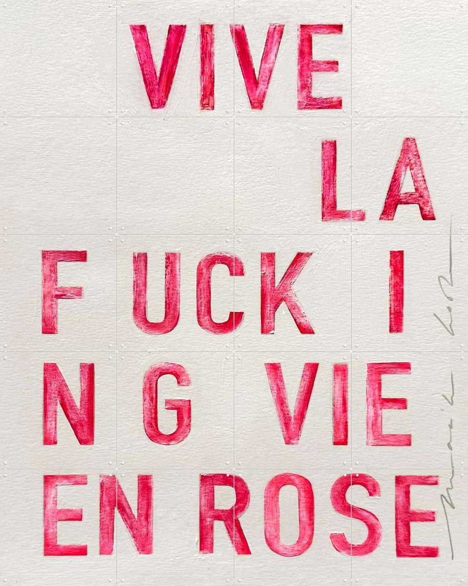 IXXI La Vie En Rose, Maaike Koster & My Deer Art Shop - 80 x 100 cm - Gratis ophangtool - Grote wanddecoratie en posters - Modern, Typografie
