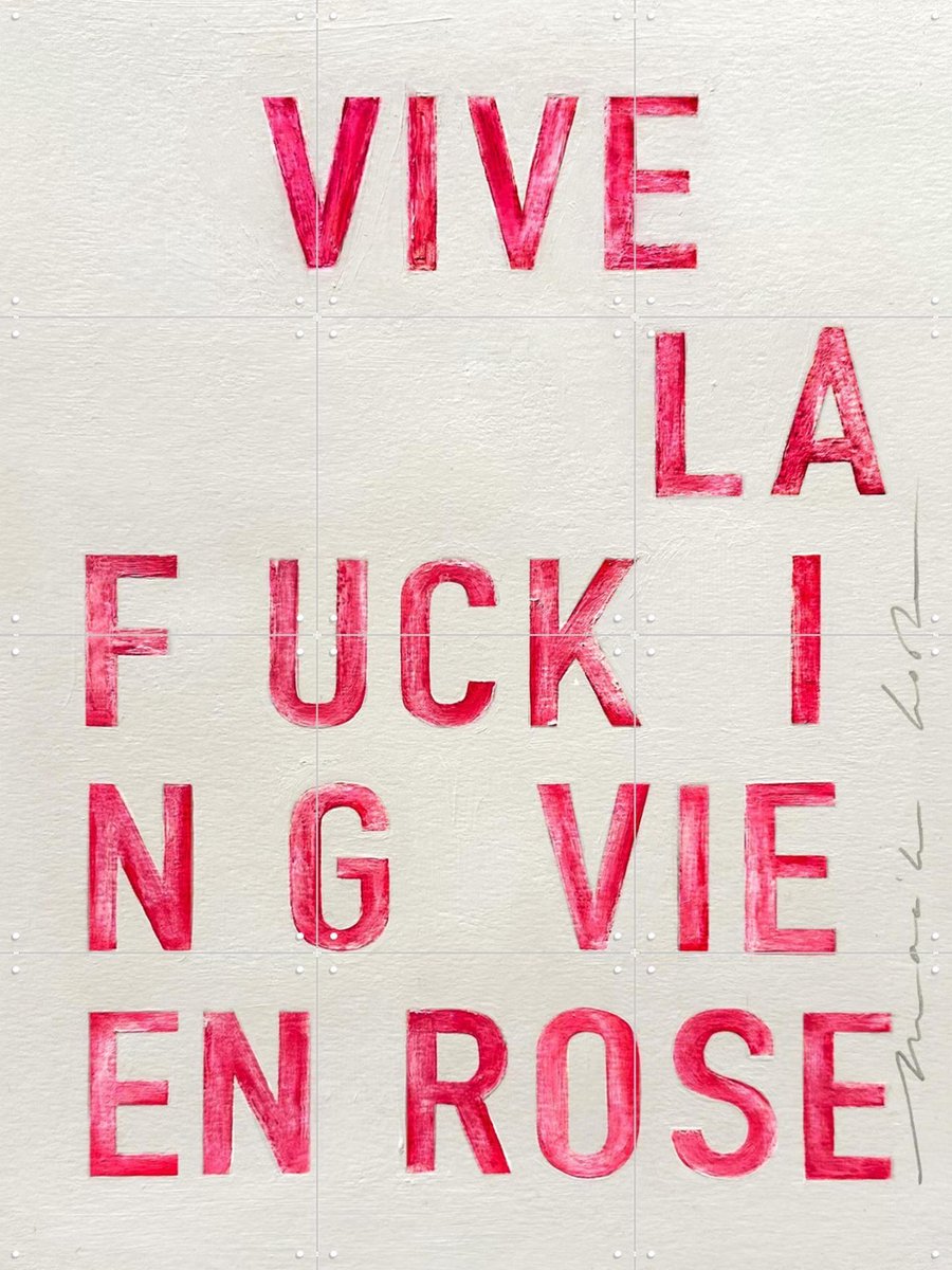 IXXI La Vie En Rose, Maaike Koster & My Deer Art Shop - 60 x 80 cm - Gratis ophangtool - Grote wanddecoratie en posters - Modern, Typografie