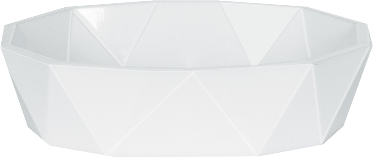 Spirella Crystal Zeephouder Wit – Zeepschaal van Polystyreen voor de Badkamer – Zeepbakje 10 x 11,5 x 3 cm