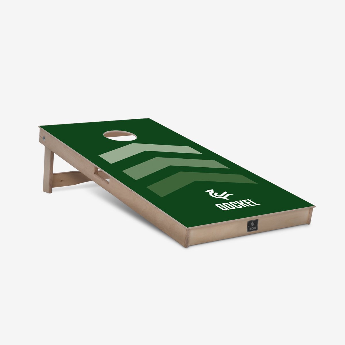 Gockel Original Cornhole board - groene pijlen - 120 x 60 cm (100% berken multiplex - inclusief cornhole bags / zakjes)