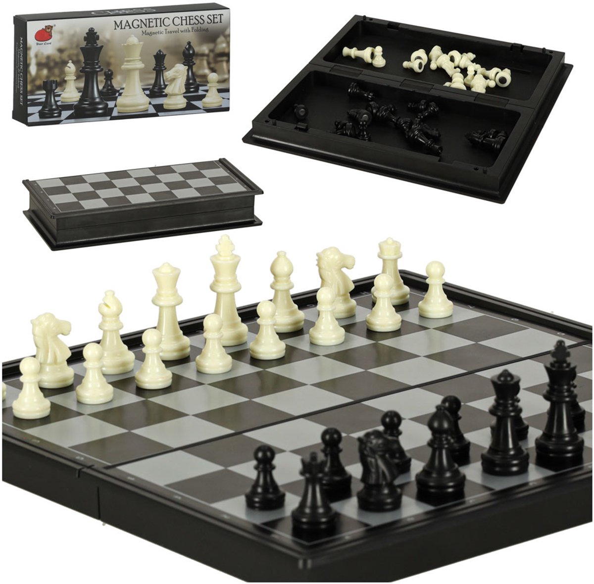 Magnetisch schaakdammen puzzelspel