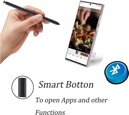 S22 Ultra S Pen met Bluetooth Vervanging EJ-PS908BQEGEU voor Galaxy S22 Ultra 5G SM-S901BZKDEUB Stylus Pen (Phantom Black) — afbeelding 4