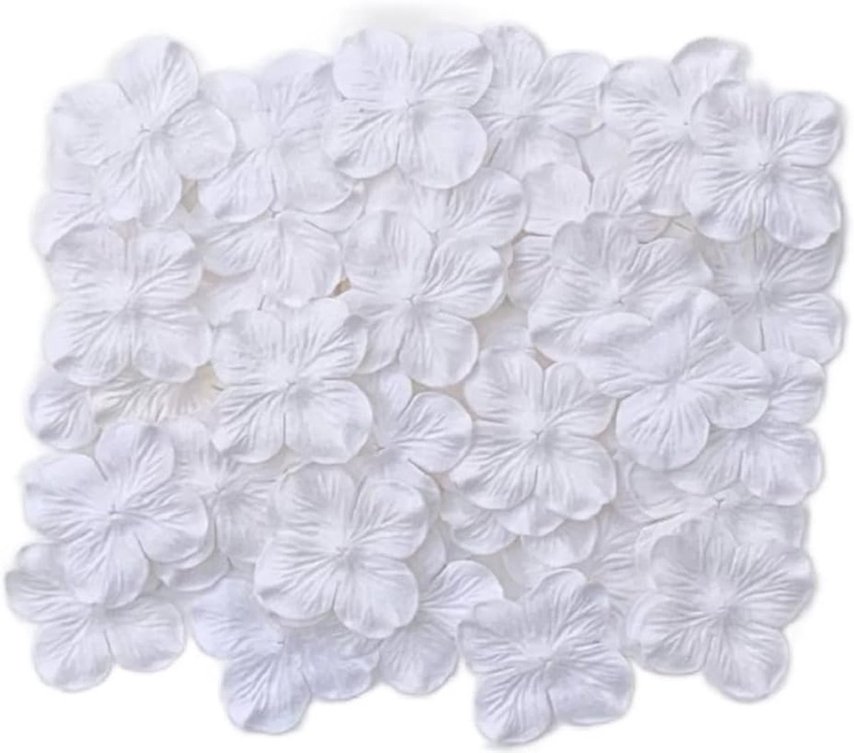 50 stuks handgemaakte moerbeipapier patch hortensia's bloemen 2x2 inch moerbeipapier bloemen scrapbooking bruiloft doe-het-zelf ambacht (Patch Hortensia's wit)