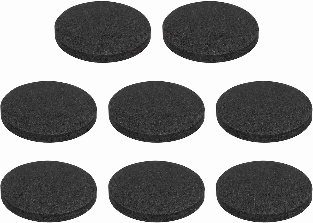 Isolatiepads voor eenzijdige luidsprekers, 50 mm x 5 mm, antislip basis van schuim, schokdemping, versterkervoeten, mat, zwart