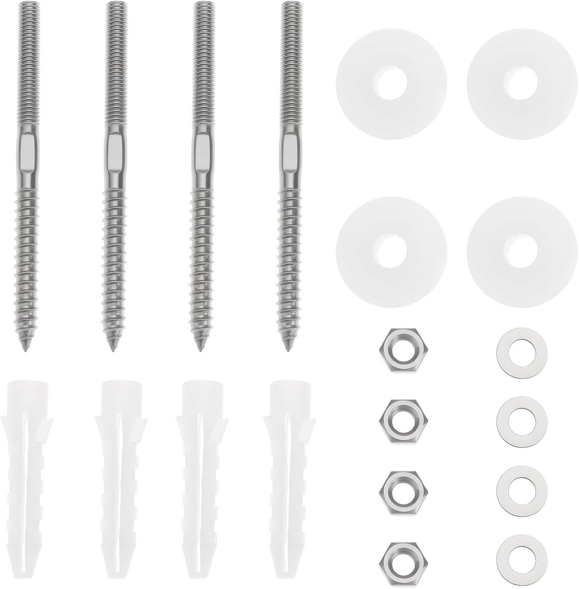 Lord of the Tools 2 Sets Rvs Wandmontage Wastafel Bevestiging Kit M8X110mm Geschikt voor Badkamer Wastafel Fitting