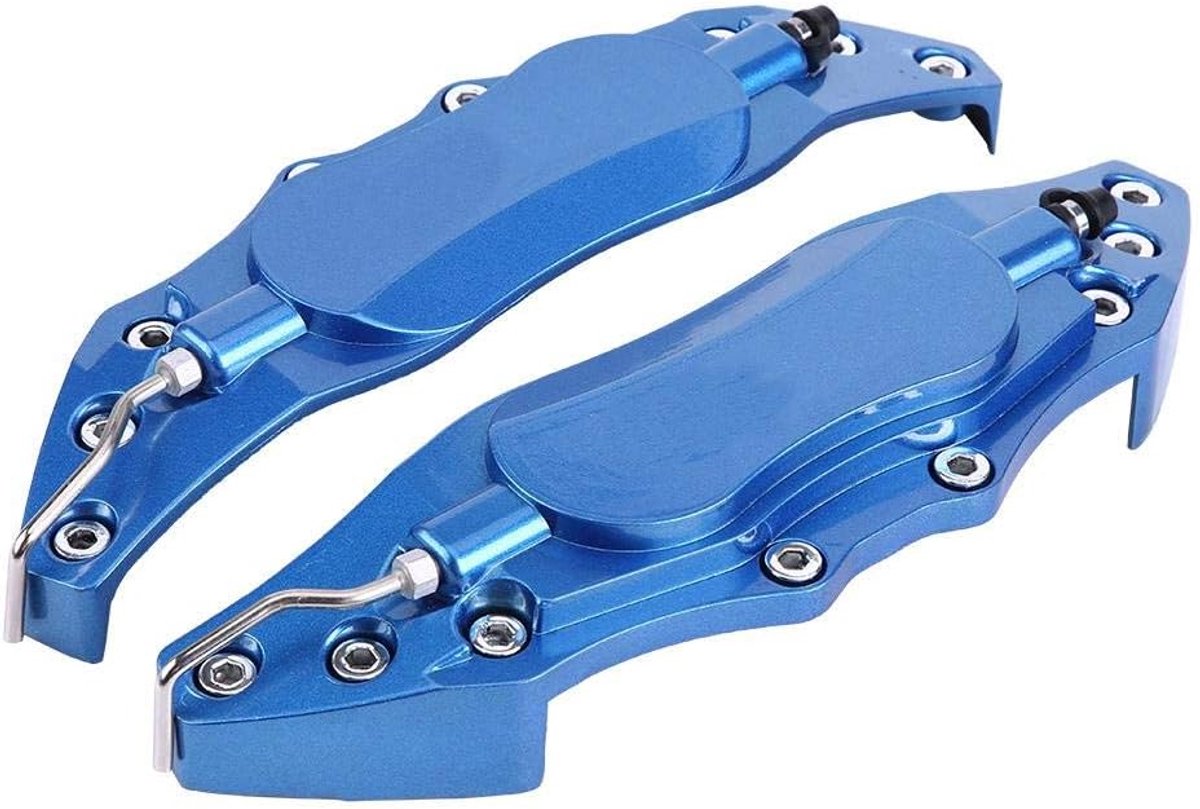 2 stücke Auto Bremssattel Schutz, Aluminium Bremssattel Abdeckung für Radnabe 16in-17in Medium(blau)