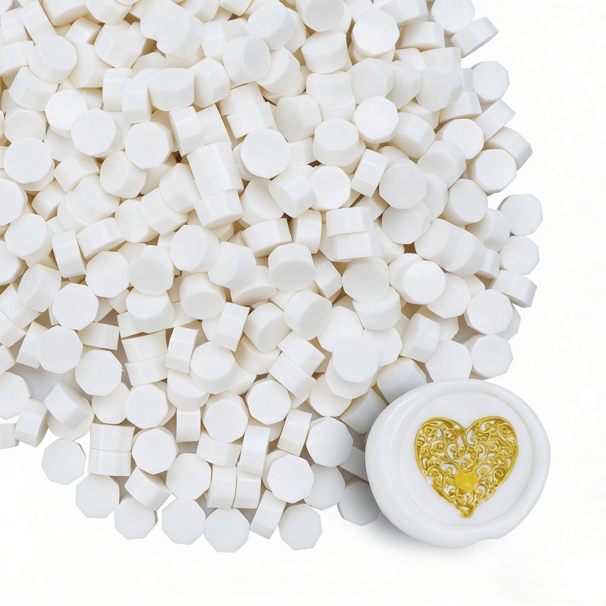 Wax Seal Beads - 520 Blanco Zegellak Parels voor Brieven, Wenskaarten, Wijnflessen & Knutselen | Professionele Kwaliteit voor Trouwkaarten & DIY Projecten