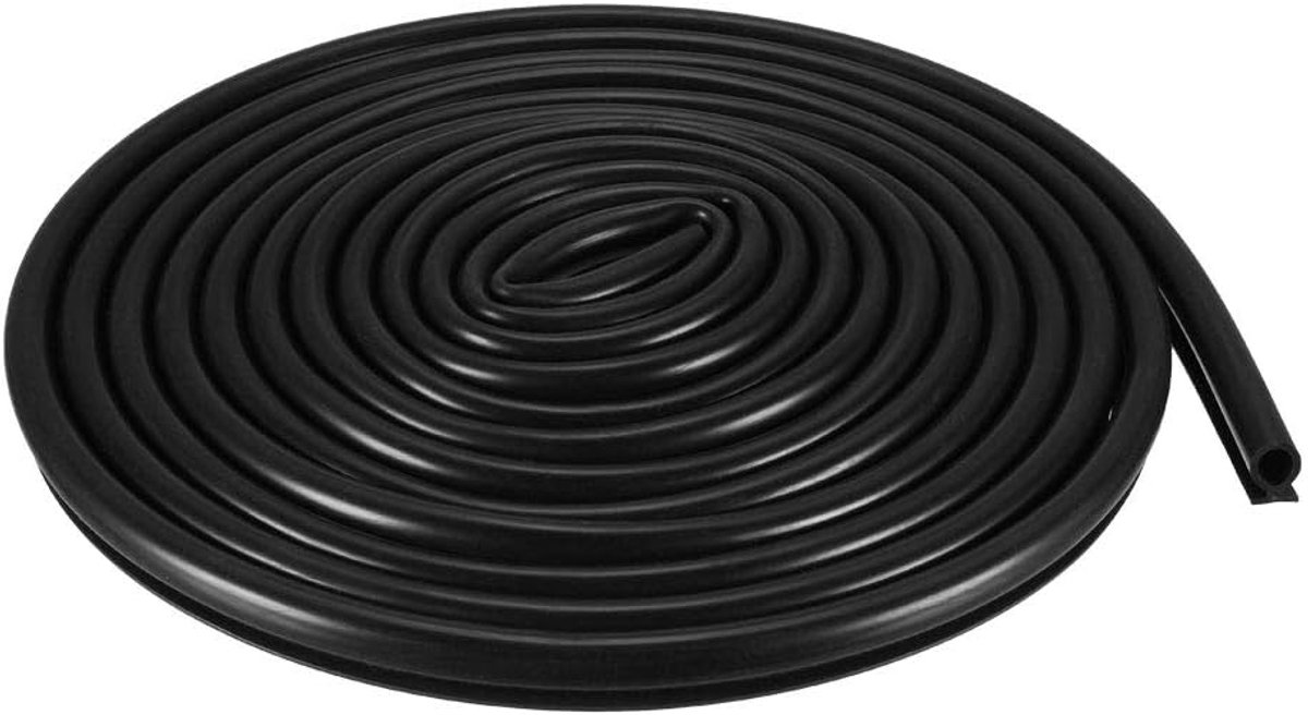 sourcing map T-groef raamafdichtingsband, afdichtring, 7 mm, blaas voor 6 mm groef, 3 meter lang, zwart