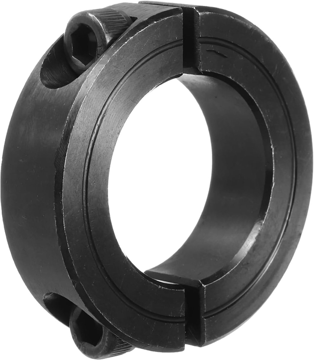 Golfring 1 1/8" boring dubbel gedeelde spanring van koolstofstaal met set schroef zwart