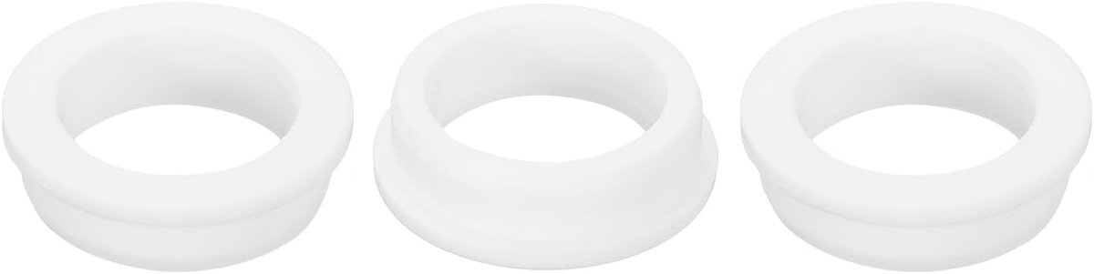 Ringen, 50 mm, boorgat, 40 mm ID-gat, hoedenschijf, wit, siliconen, rubberen stoppen voor bedrading, auto