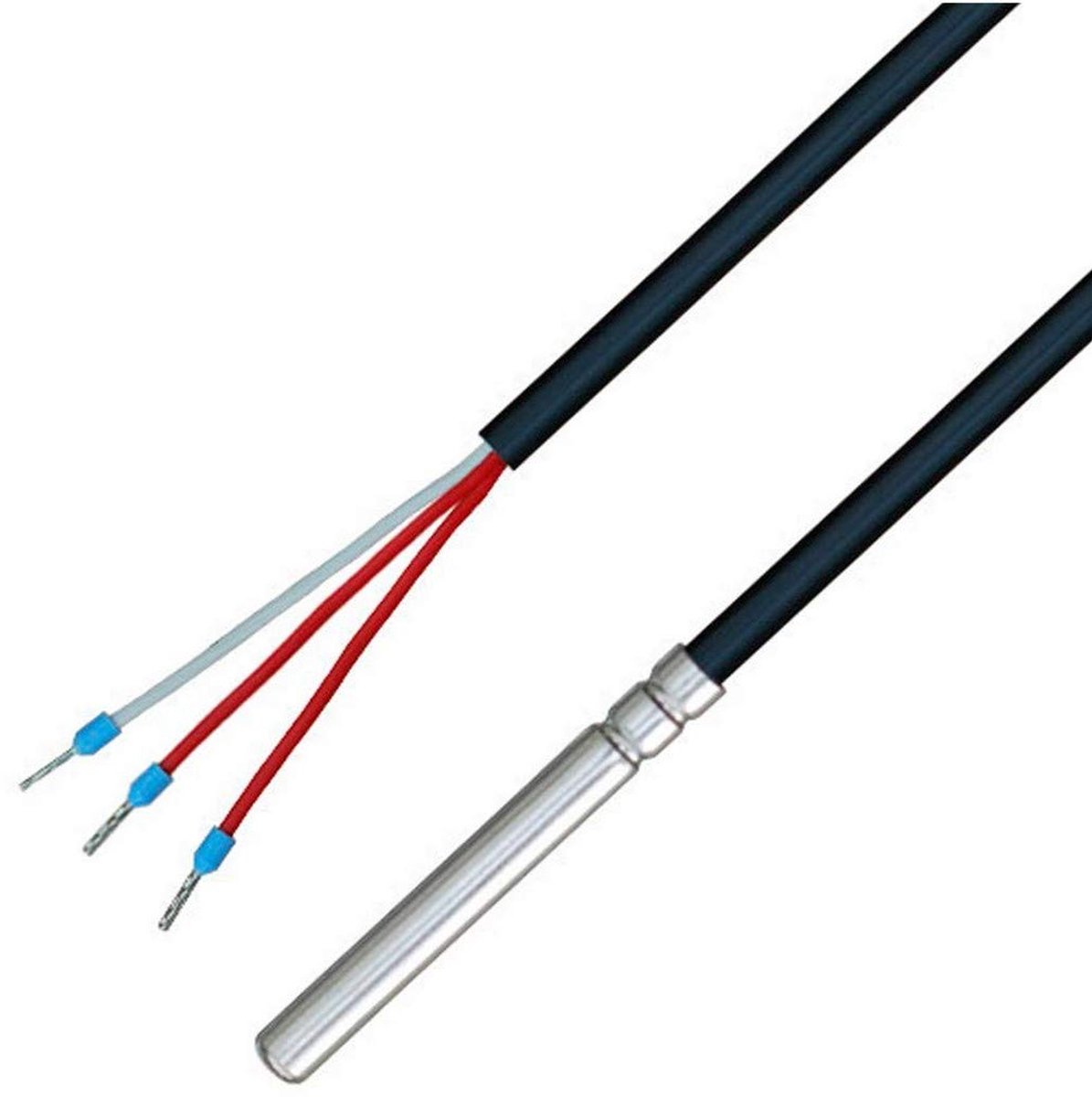 iOVEO 035HP01301 - PT100-3-draads temperatuursensor/temperatuursonde met pvc-leiding tot 105 °C