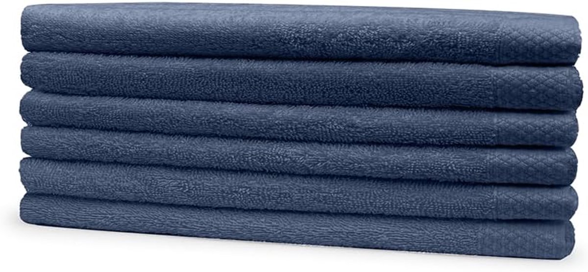 Gastendoek 100% Katoen 30x50cm - ocean blue - set van 4