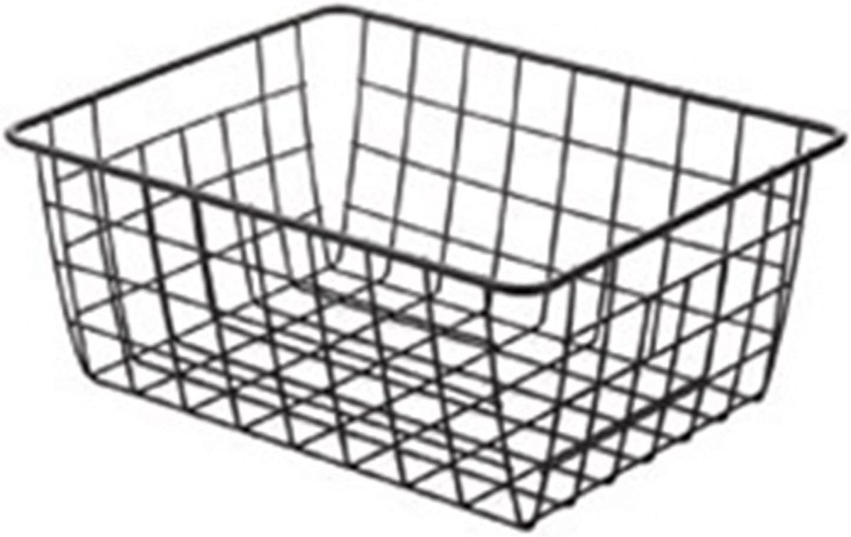 Draadmand IJzeren Opbergmand 14,2 X 11 X 6,3 Inch Hol Ademend Zwart Organisator voor Kast Keuken Badkamer Slaapkamer Bureau voor Ondergoed Snacks Fruit Speelgoed