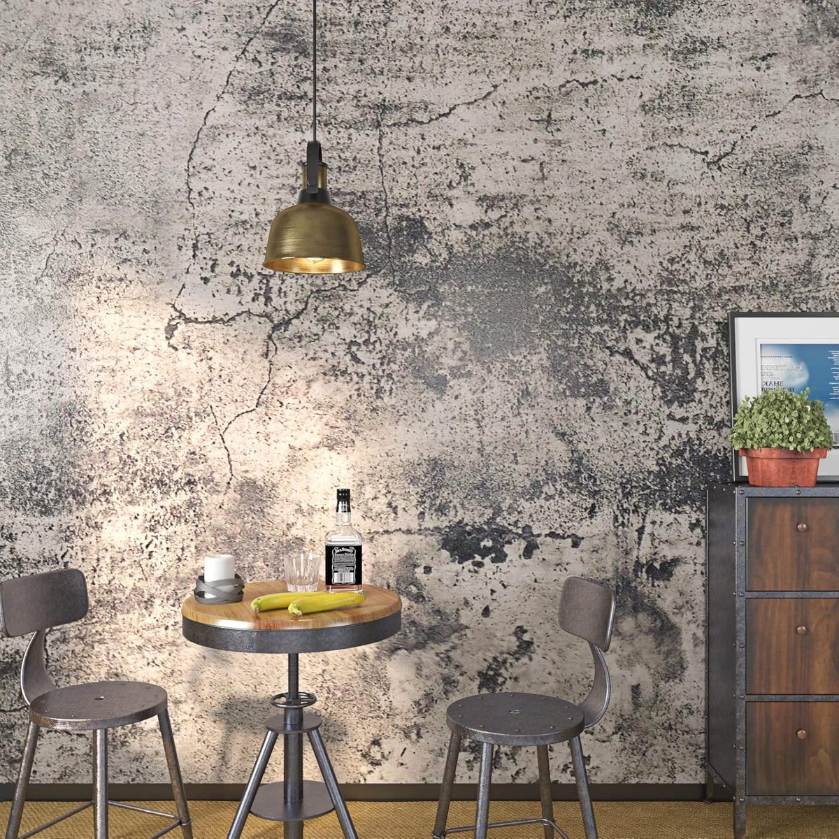 Behang Meubelfolie Plakfolie in Betonlook Zelfklevende Meubelstickers Waterdicht Verdikte Decoratiefolie voor Meubels Grijs PVC Muursticker voor Keukenkasten Lade Muur 40CM x 2M