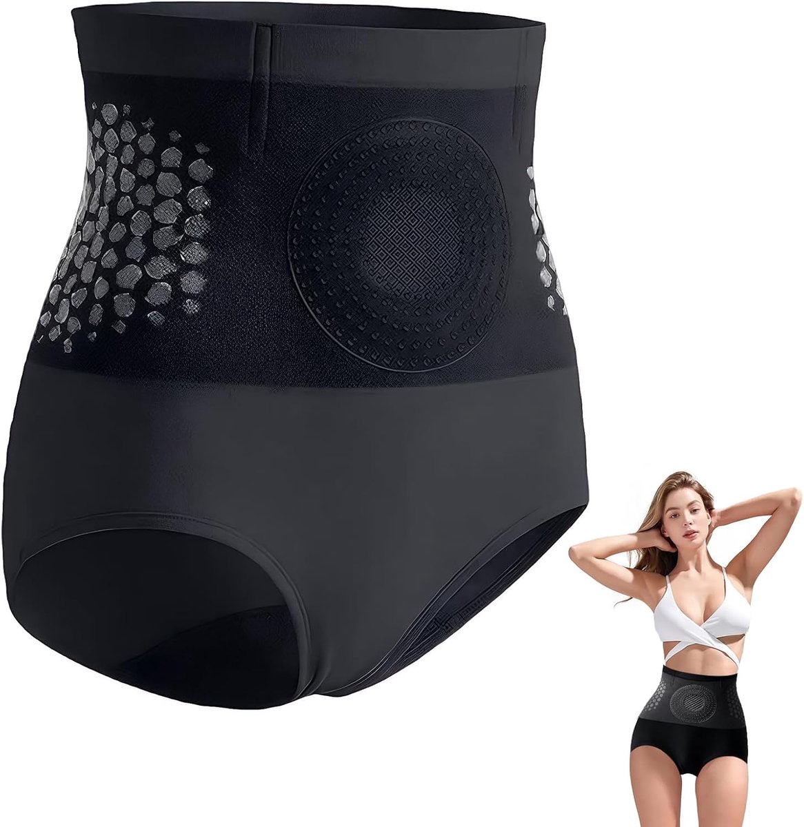 vetverbrandende vormende shorts, 4-in-1 vetverbrandingsshorts, microdeeltjes sculpting shorts, hoog gesneden design met buikcontrole, vochtafvoerend, vormt een mooi figuur (M)