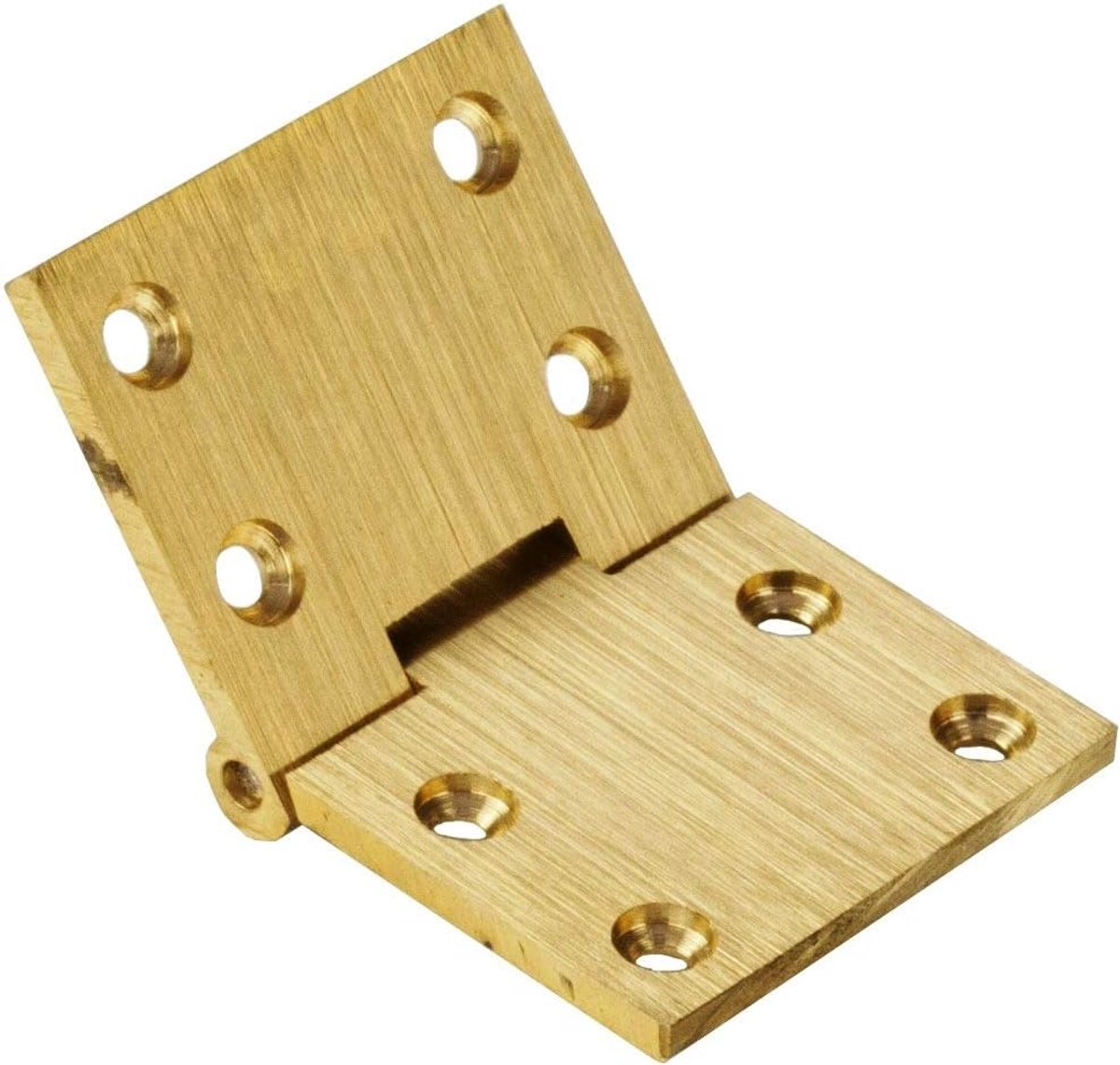 Tray scharnier, messing verzonden, 38 x 63,5 x 3 mm, rechthoekige vorm van UMAXO klaptafel-meubelband voor klaptafels. Meubelscharnier, tafelscharnier