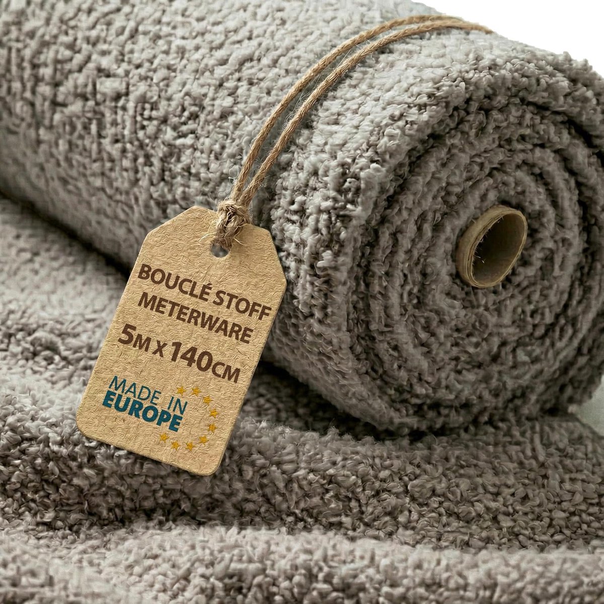 Stof per Meter Teddystof 5 M x 140 cm - Meubelstof Bekledingsstof voor Bank Fauteuil Kussens Dekens Gordijnen Zacht Sterk Ademend met Oeko Tex Lichtgrijs