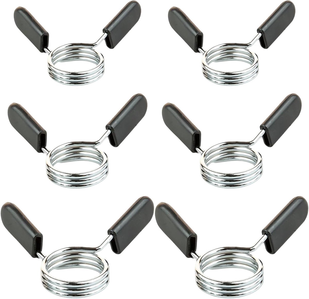 6 stuks halterstangklemmen, haltervergrendelingsclips, veerhalsklemmen, halterclips, halterklemmen, halterstangen, halterklemmen, voor veel fitnessapparatuur, gewichtheffen, krachttraining enz.