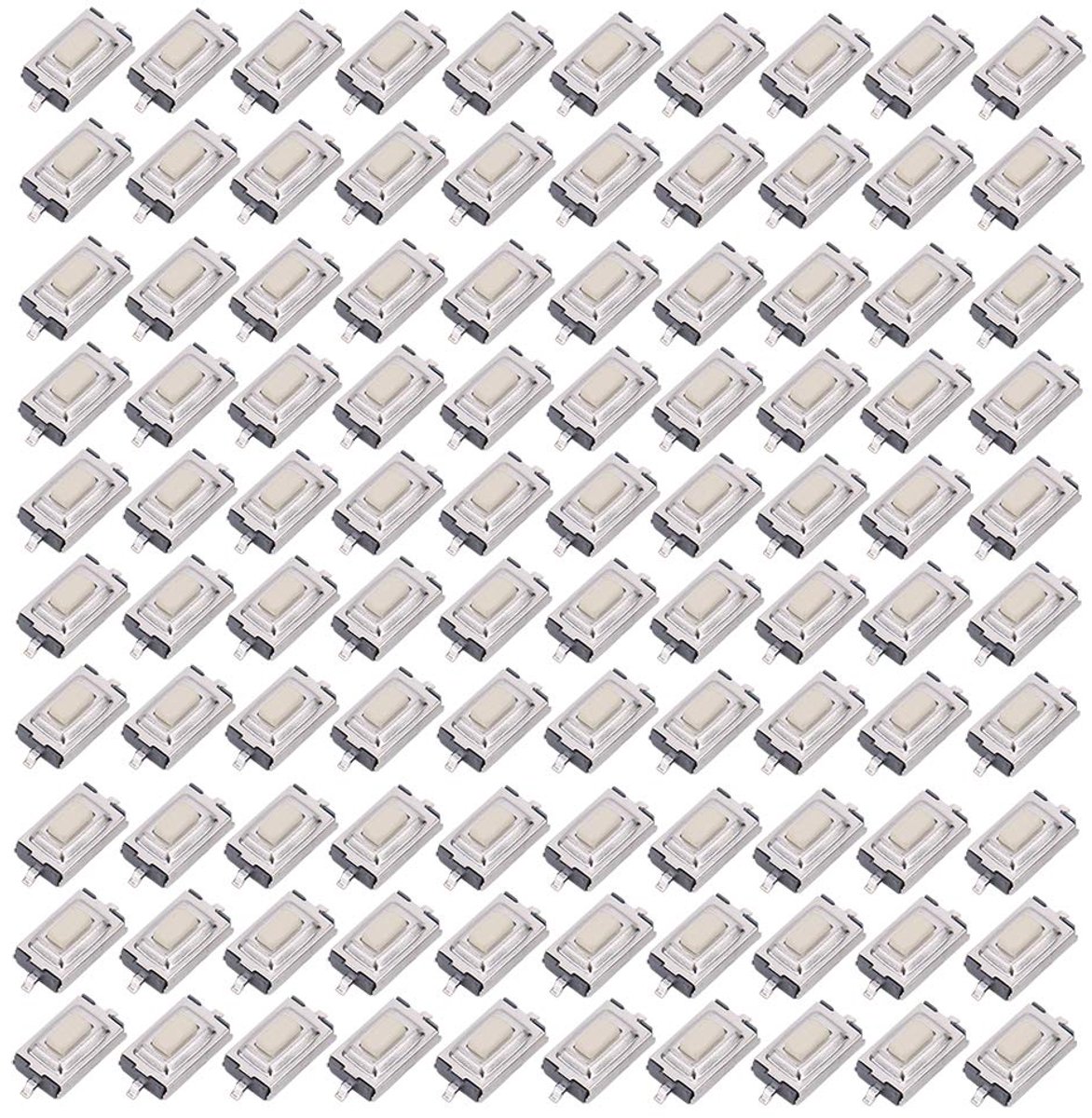 100 stuks Momentary Tactiele Drukschakelaars Sortiment Kit met Micro Drukschakelaars voor Elektronica Projecten