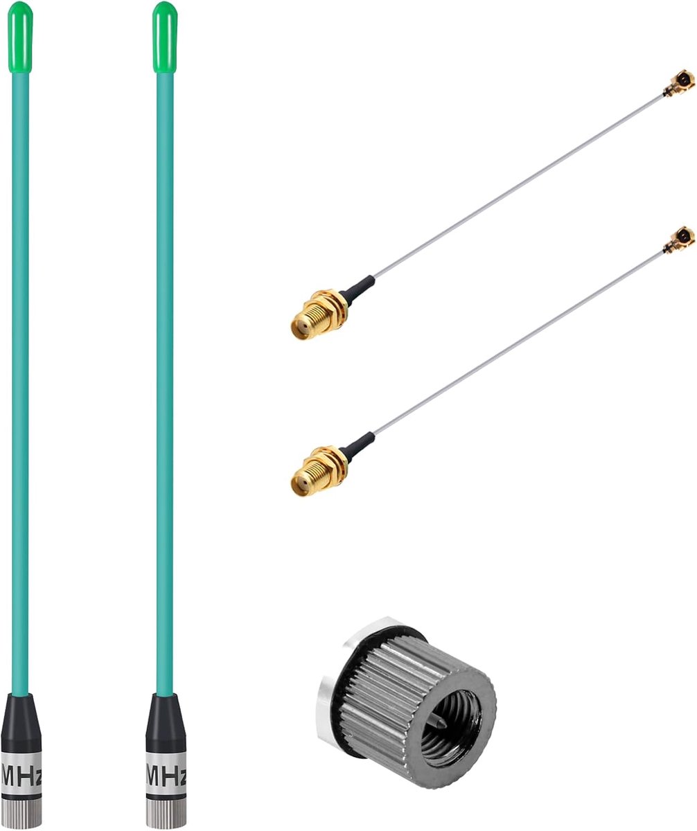 868MHz LoRa Antenne 10dBi voor Meshtastic LoRa Long Range Soft Whip-Antenne, SMA Mannelijk 195mm + (U.FL IPX) naar SMA Vrouwelijke Kabel voor ESP32, LoRa 32 V3, LoRa32u4 II (2 Stuks-Groen)