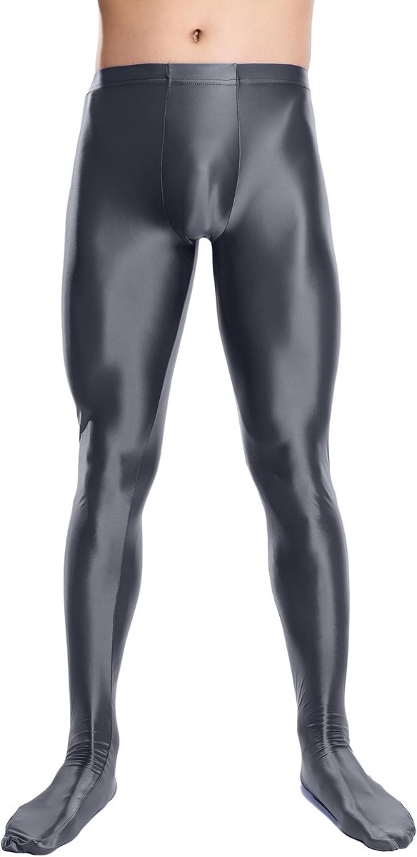 Olie Glanzende Legging Voor Mannen Glanzende Panty Hoge Taille Strakke Leggings Olie Glanzende Kousen Zijdeachtige Panty Glanzende Broek Sokken Stretchy Panty
