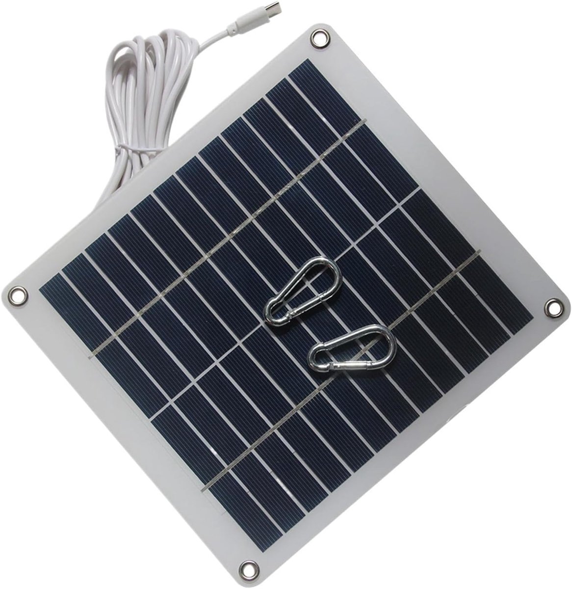 Zonnepaneel Voor Beveiligingscamera 50W 12V Waterdicht Type-C | Zonnelaadpaneel Voor Hiken Backpacken Reizen Noodgevallen Camper Auto Storm Stroomuitval Roadtrip