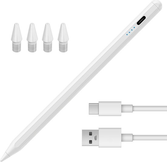 Stylus voor Apple iPad 2018-2025 met 4 metalen reservepunten, met kantel- en handpalmafwijzing en magnetische adsorptie, voor iPad 11/10/9/8/7/6, iPad Mini 7/6/5, iPad Air M2/5/4/3, iPad Pro M5/M4 — afbeelding 5