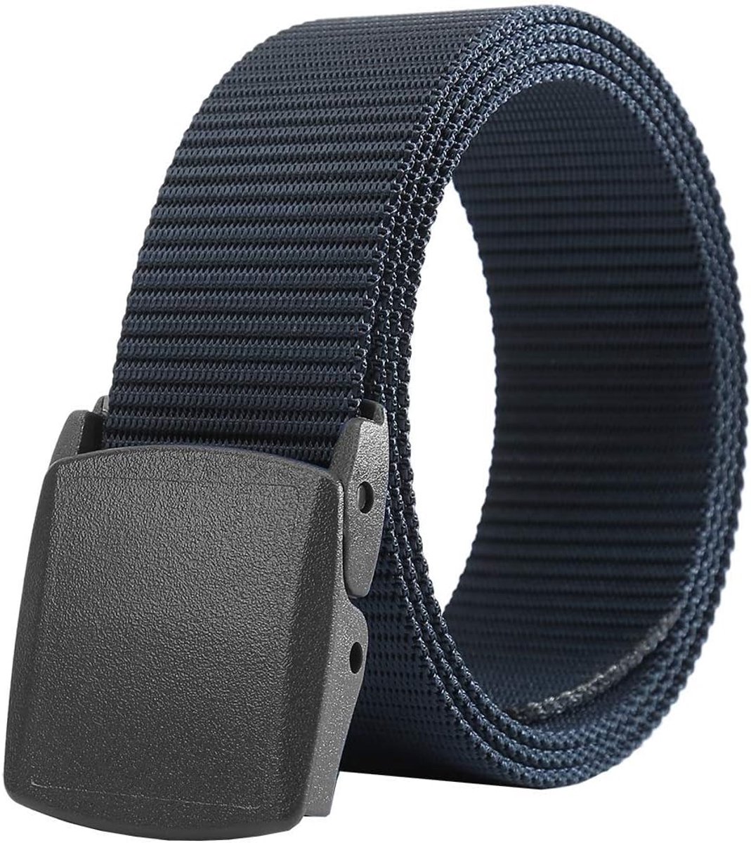 Riem voor heren, Nylon Canvas met kunststof gesp, volledig verstelbare riem voor het werk, 130 cm