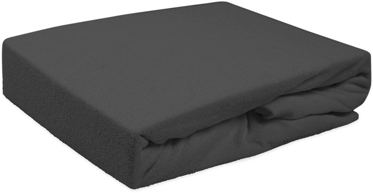 Darymex - Hoeslaken - Hoeslaken 200x220 cm, badstof van hoge kwaliteit, antraciet.
