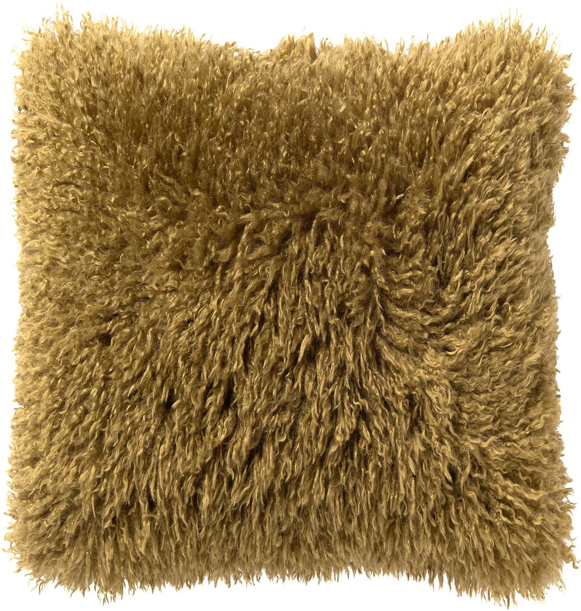 Dutch Decor IBBY - kussenhoes 45x45 cm - gerecycled - fluffy - Green Moss - groen - met rits - zonder binnenkussen