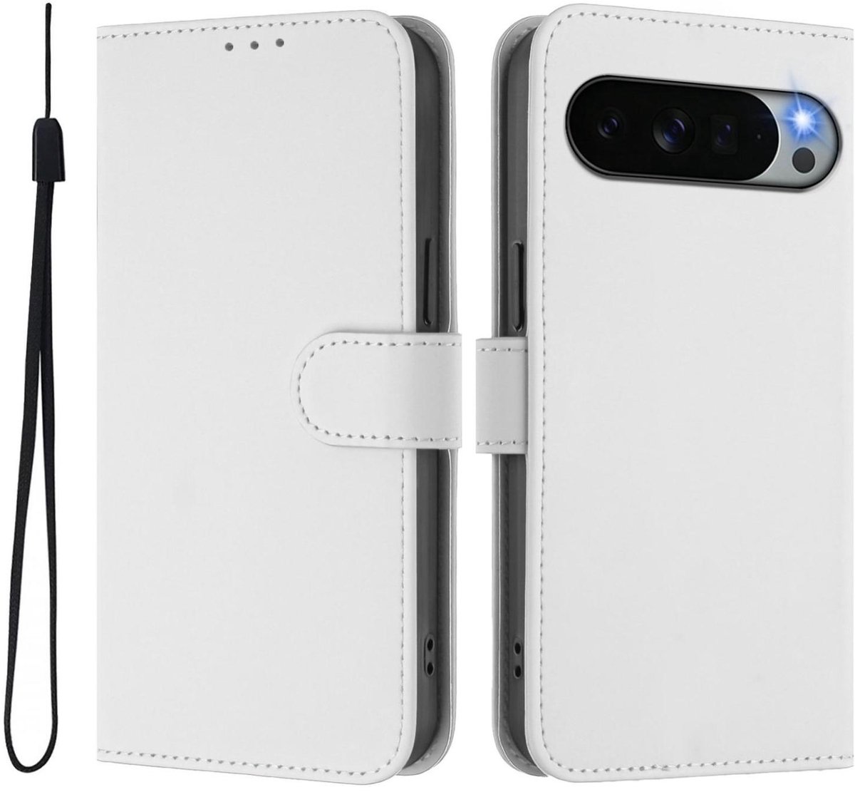 Mobigear Telefoonhoesje geschikt voor Google Pixel 11 Pro XL Hoesje | Mobigear Urban Wallet Bookcase Portemonnee | Pasjeshouder voor 3 Pasjes | Telefoonhoesje voor Pinpas / OV Kaart / Rijbewijs - Wit