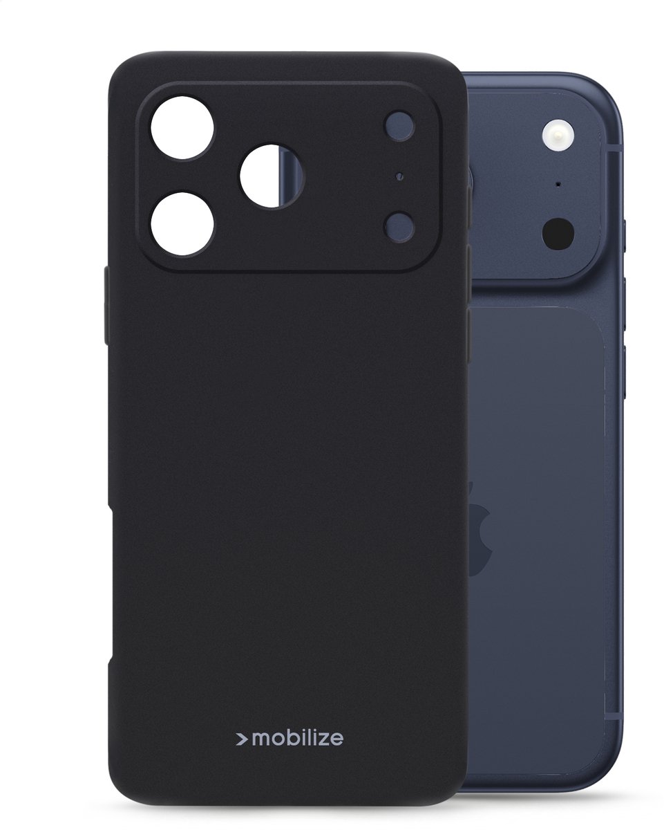 Mobilize Rubber Gelly Case Apple iPhone 17 Pro/18 Pro Matt Black