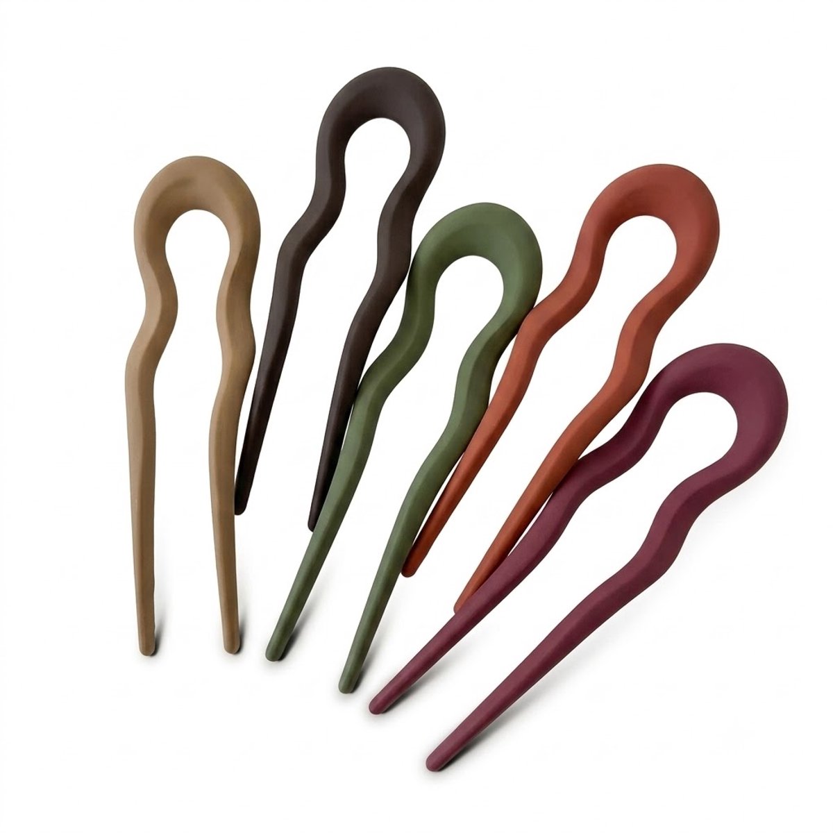 Multicolor haarpin dames U vorm haarpin set 5 stuks geometrisch haar stok voor haarknot opsteek kapsel mat haar accessoire willekeurige kleuren assorti levering