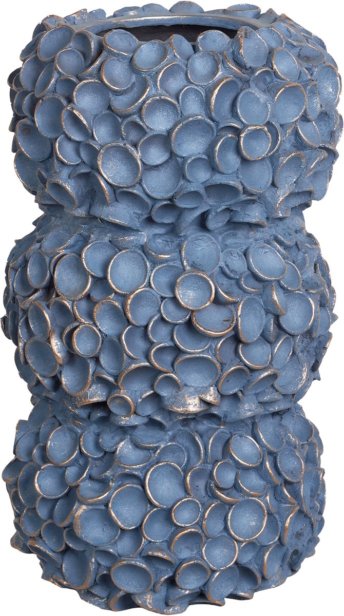 MUZAKI - Bloempot - Blauw - Magnesium