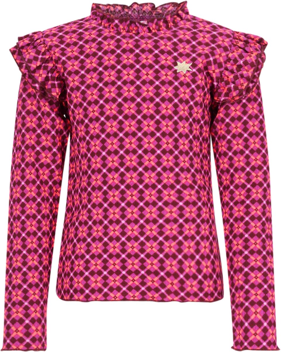 B.Nosy Y607-5452 T-shirt meisjes roze - Maat 122-128