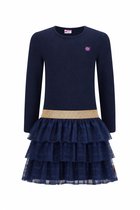 B.Nosy Y607-5818 Jurk meisjes blauw - Maat 134-140