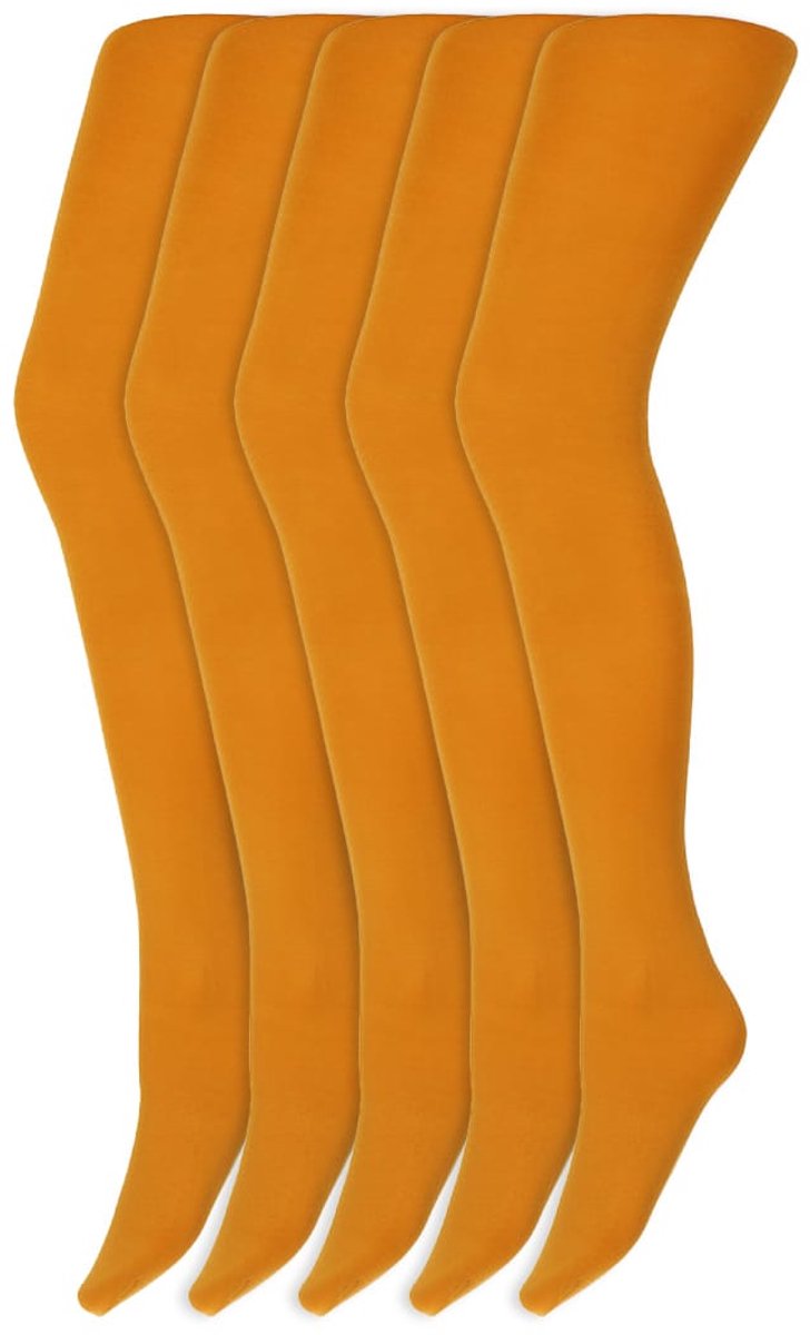Gekleurde panty’s | Micro | 60 Denier | Merk: Marianne | Maat: S t/m XXL | Kleur: Oranje | 5 Paar