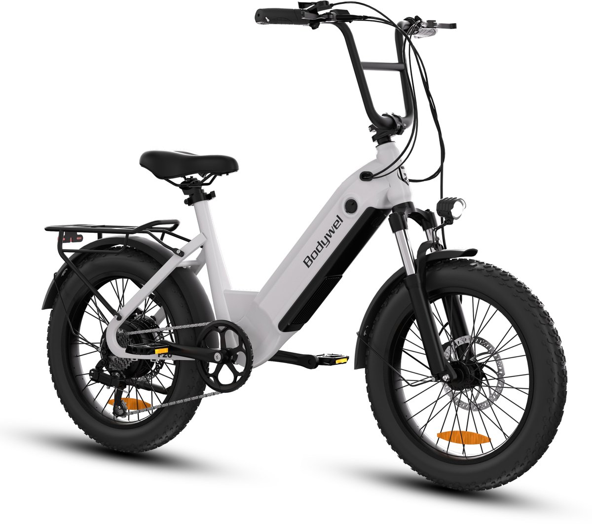 20x3.0 Inch Elektrische Fiets–48V 15Ah–Actieradius tot 110 km–Shimano 7 Versnellingen–Elektrische Stadsfiets–Wit
