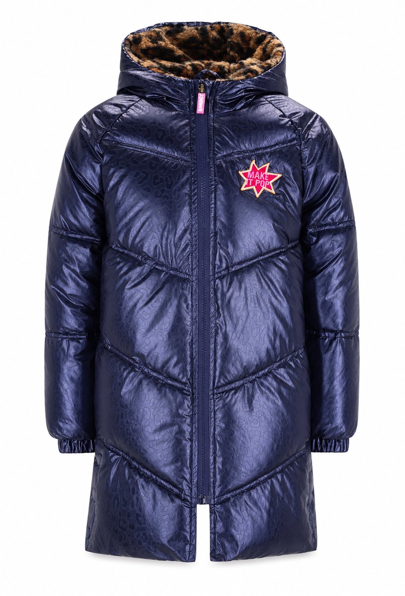 B.Nosy Y608-5211 Jas meisjes blauw - Maat 146-152