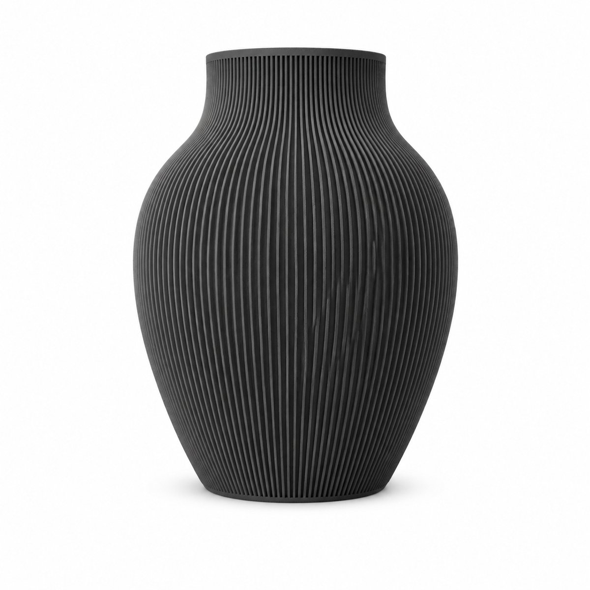 Geribbelde decoratieve vaas – 3D-geprint – Voor droogbloemen