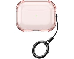 Mobigear Hoesje geschikt voor Apple AirPods Pro 3 Hoesje Flexibel TPU | Mobigear Crystal Clip - Roze
