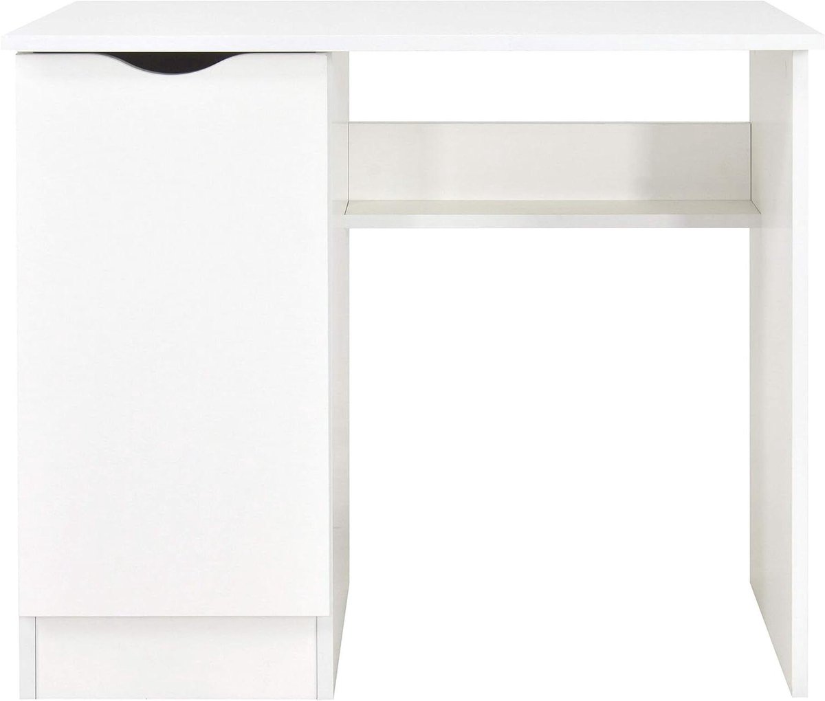 Kinderbureau - Bureau met kast - Studeren en spelen - Opbergkast met legplanken - 90x50x77 cm - Wit