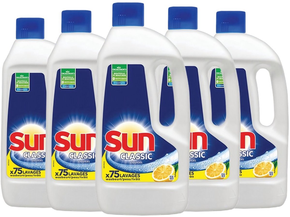 Sun Vaatwas Vloeibaar - Classic Lemon - 5 x 1500 ml