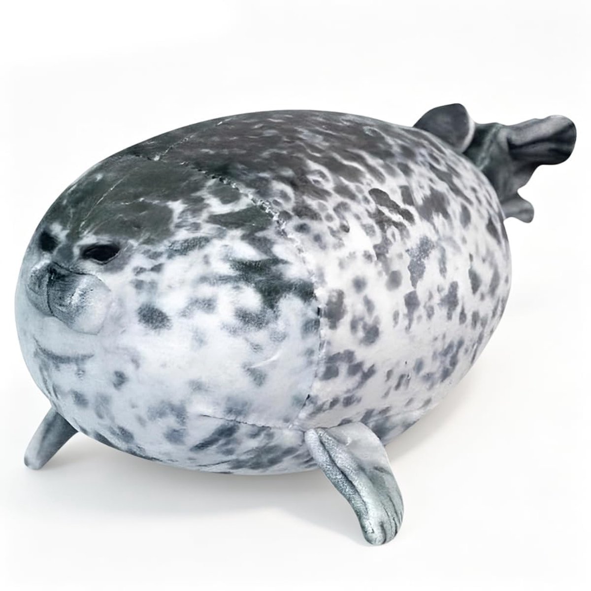 Plush Schattig zeehondkussen, grijze zeehond, knuffeldier, pluche dier, knuffeldier, mollig blob, kussen voor volwassenen, vrienden en familie, 30 cm
