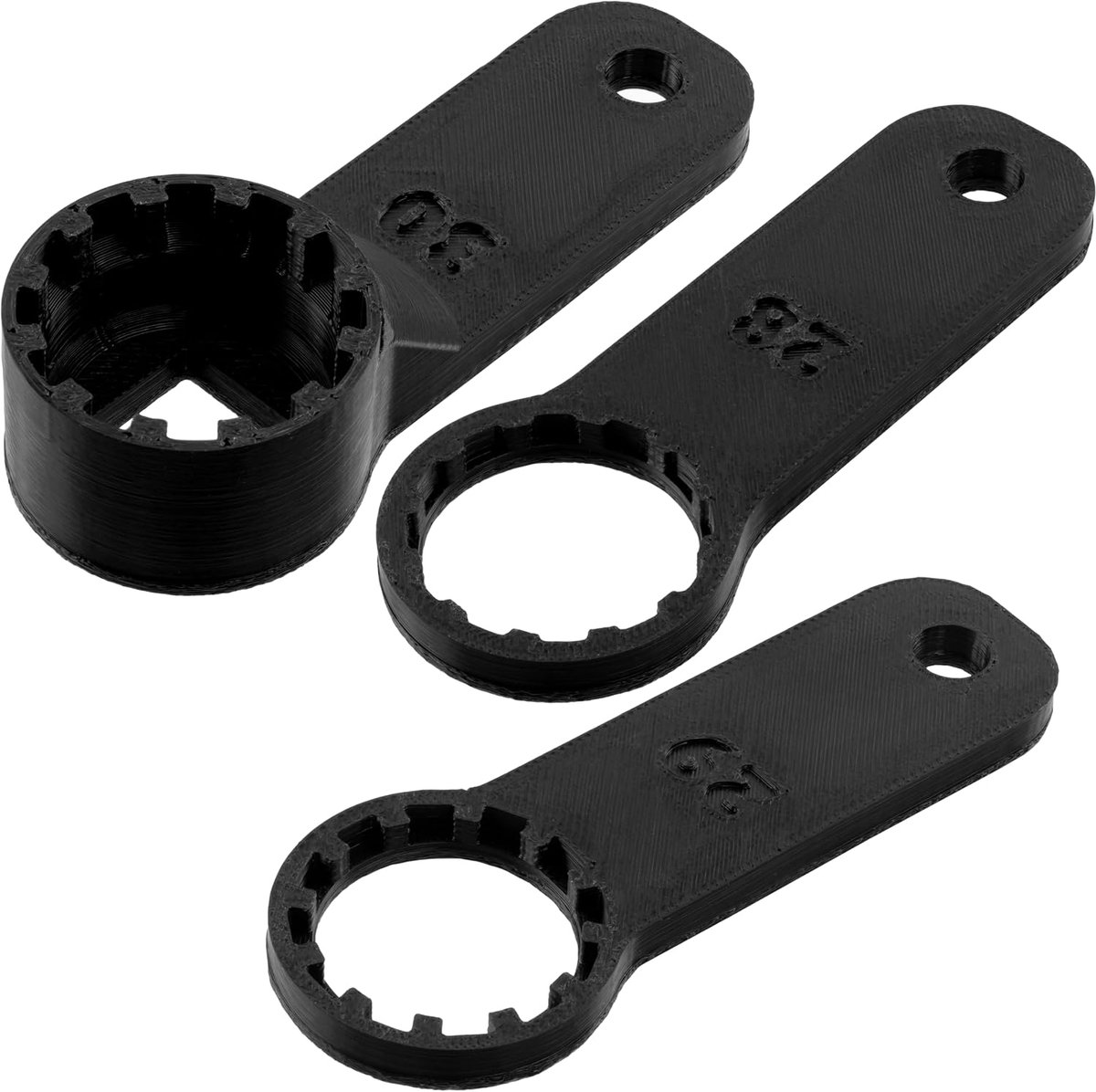 Set van 3 demontagesleutels voor fietsvorkdoppen 28/29 / 30 mm compatibel met SR Suntour XCT/XCM/XCR/van zwart kunststof